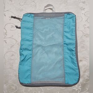 4/$20- Aqua Blue Travel Packing Cube with Mesh Panel